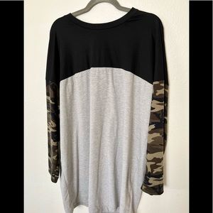 Oversized Tunic Colorblock Tee